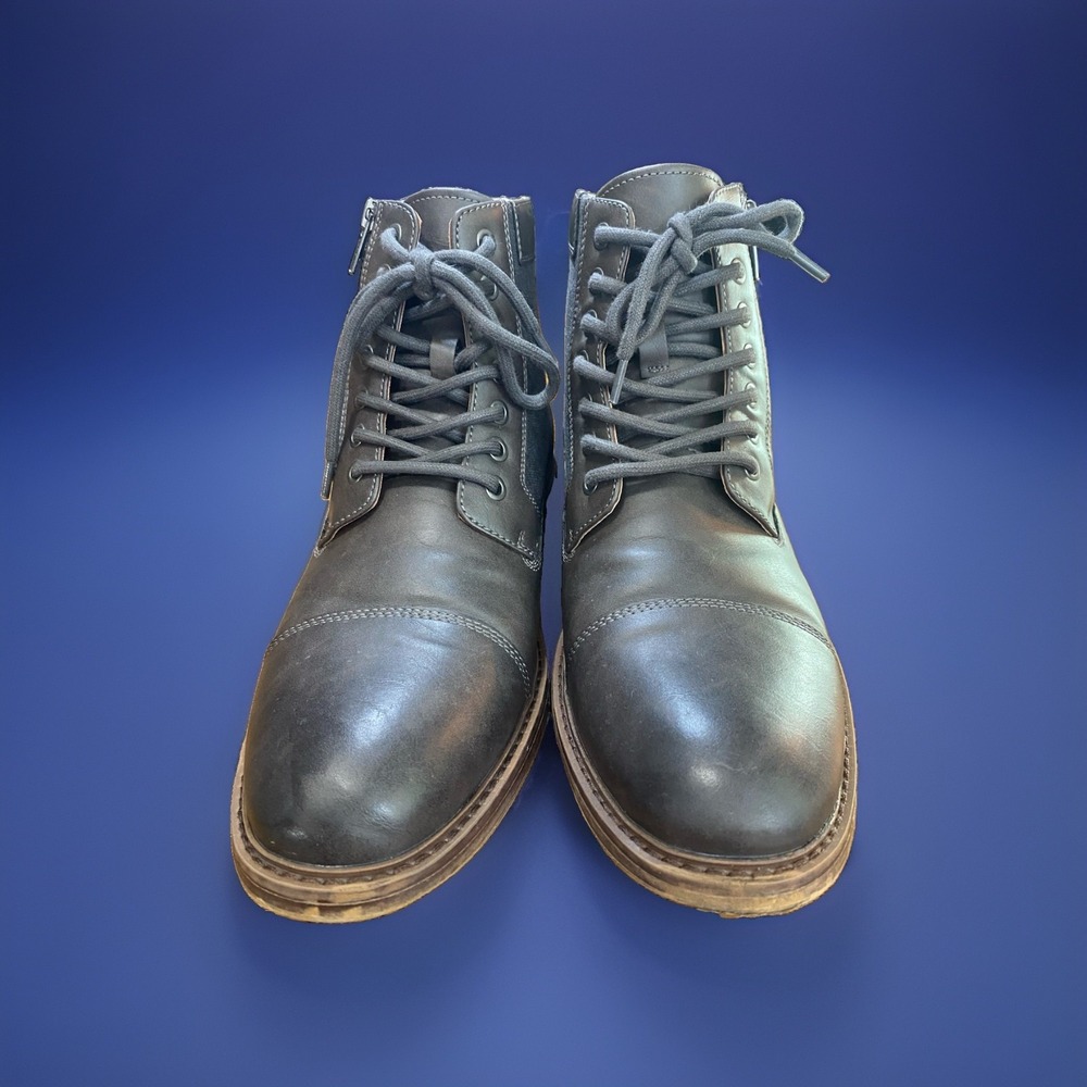Sonoma Men's Leather Boots Size 9.5 Lace Zip Classic